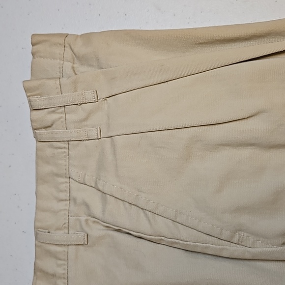 VINTAGE CHIC PANTS SLACKS KHAKIS 14 AVERAGE CREAM TAN SCHOONERS - Picture 2 of 9